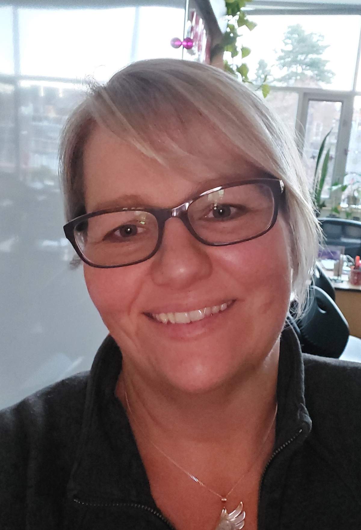 Pam Johnson, a teacher in New Westminster, B.C., in her office.