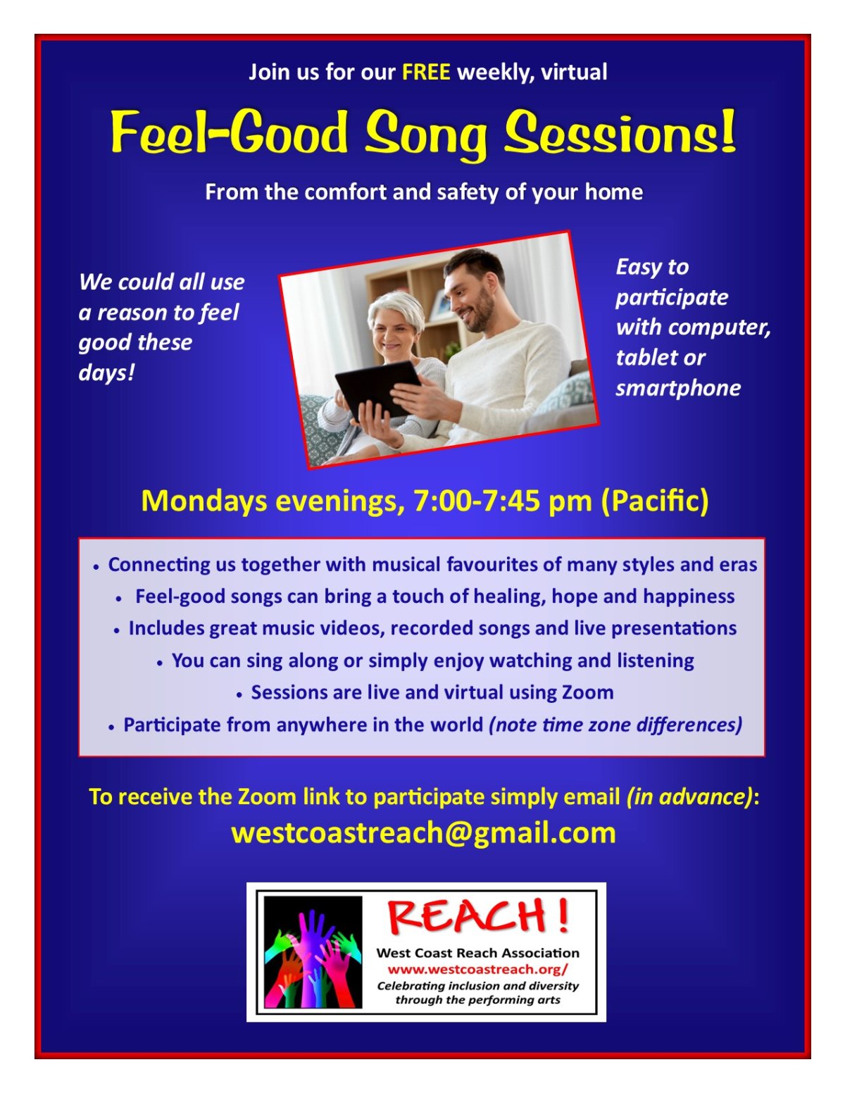 VIRTUAL FEEL-GOOD SONG SESSIONS - image