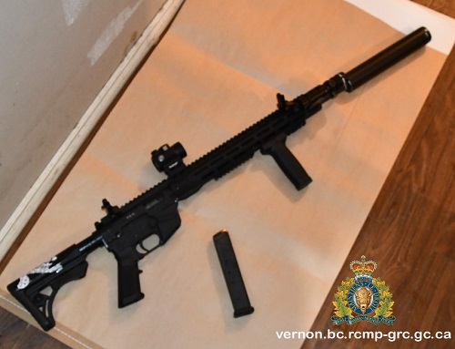 RCMP seized a significant number of weapons at a raid in Vernon. 