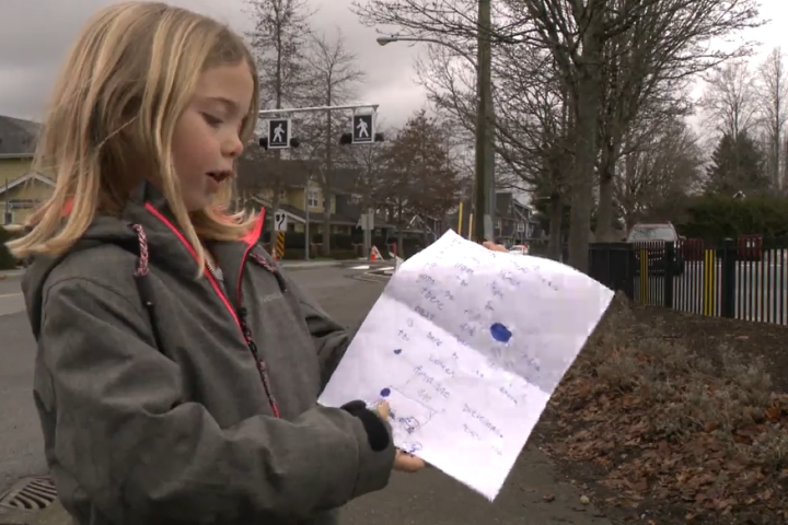 ‘Dear town council’: Young girl’s letter inspires new crosswalk in Delta, B.C.