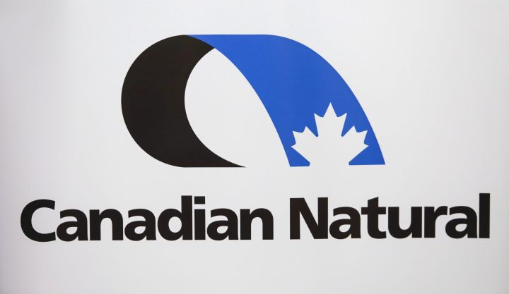 Canadian Natural Resources logo is shown at the company's annual meeting in Calgary, Thursday, May 4, 2017.