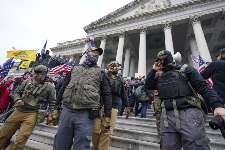 Far-right militia members charged with seditious conspiracy for U.S. Capitol riots