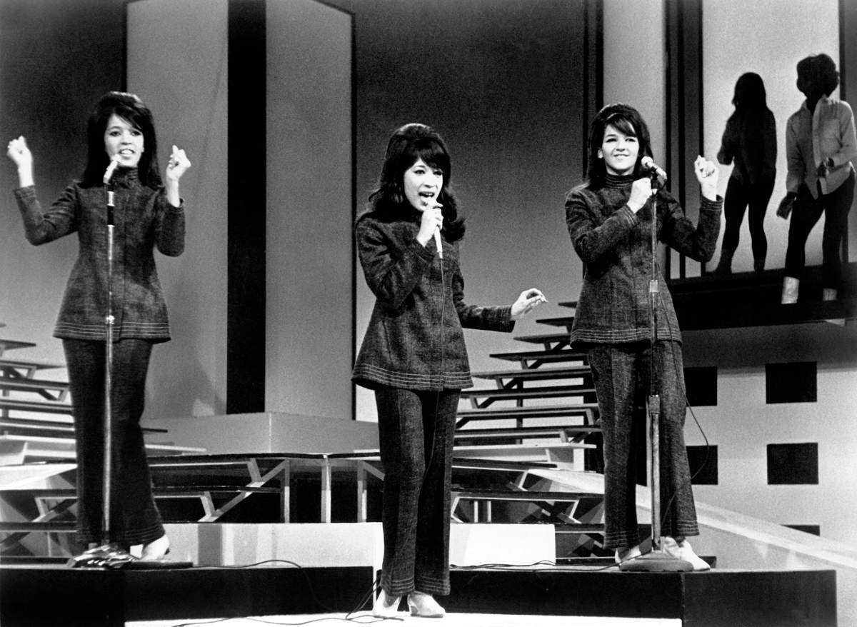The Ronettes — Estelle Bennett, Ronnie Spector, Nedra Talley — circa 1966.