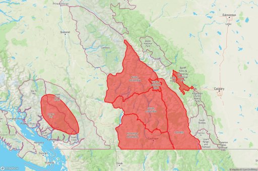 Avalanche Warning Map