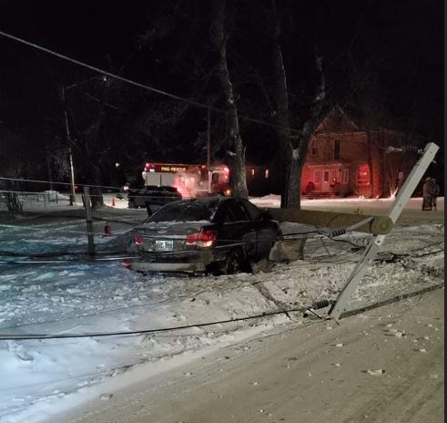 A 19-year old man faces impaired driving charges after crashing his car into a hydro pole in Portage la Prairie.