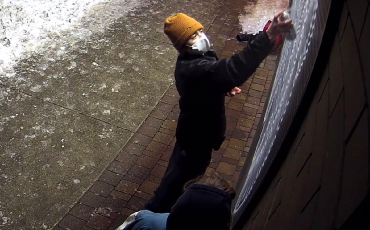Victoria police and Cook St. Liquor are asking for public assistance identifying a group of suspects who vandalized the store on Dec. 31, 2021.