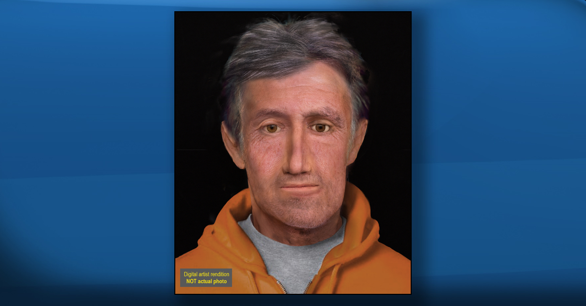 Facial Reconstruction of a man found dead in Edmonton in October 2020