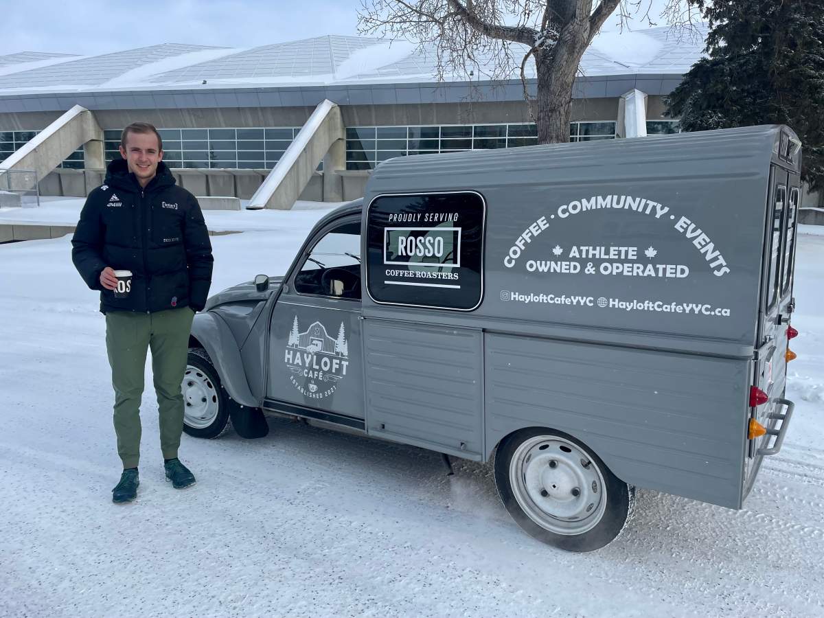 The 1978 Citroen 2CV has about 29 horsepower- smaller than the average motorbike. It easily fits through standard double doors, allowing Mayeur to set up shop inside most buildings.