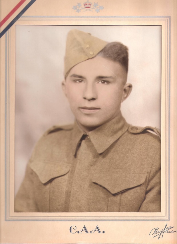 Louis Roy, seen in an undated handout photo, enlisted in the army in 1942 when he was 21 and became a member of the Saskatoon Light Infantry.