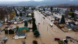 Drone photo of the Nov. 15 flood in Merritt B.C.