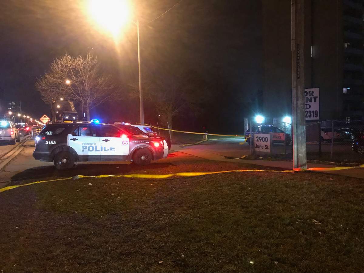 A photo of police on scene near Jane Street and Finch Avenue on Jan. 5, 2022.