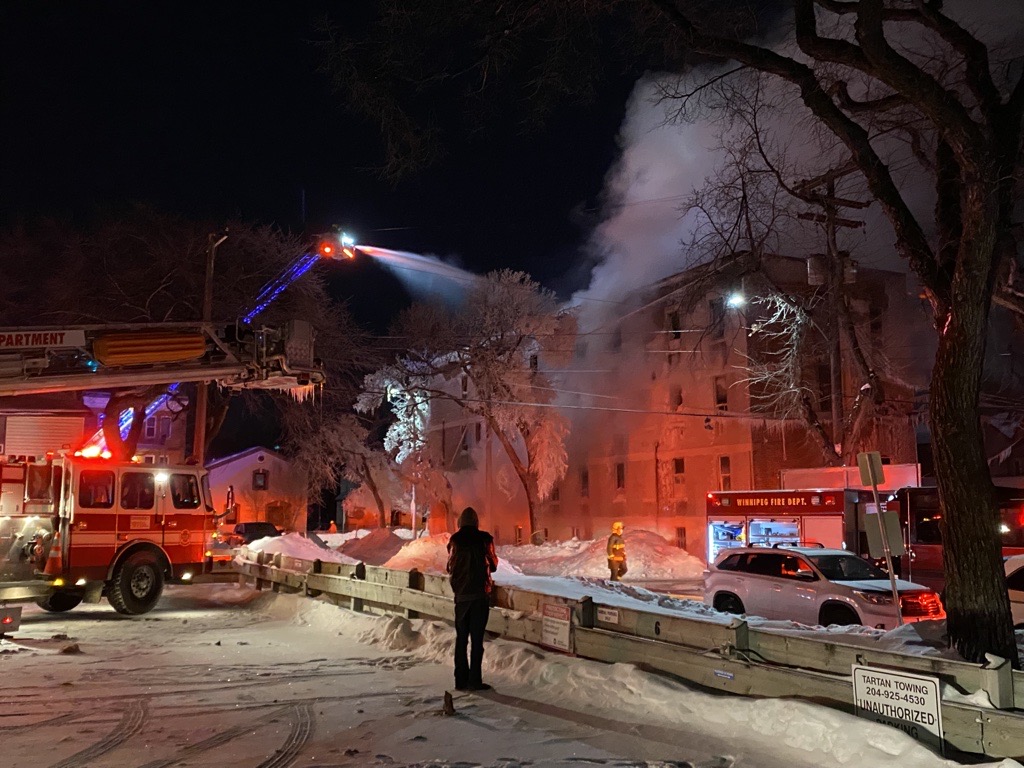 Another building is the latest to suffer serious damage on Friday in a series of house and building fires in Winnipeg.