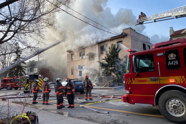 4-alarm fire leaves 1 with life-threatening injuries, 3 with minor injuries