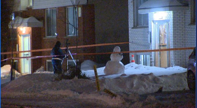 Montreal Police investigate a shooting in Pierrefonds. Thursday January 20, 2022.