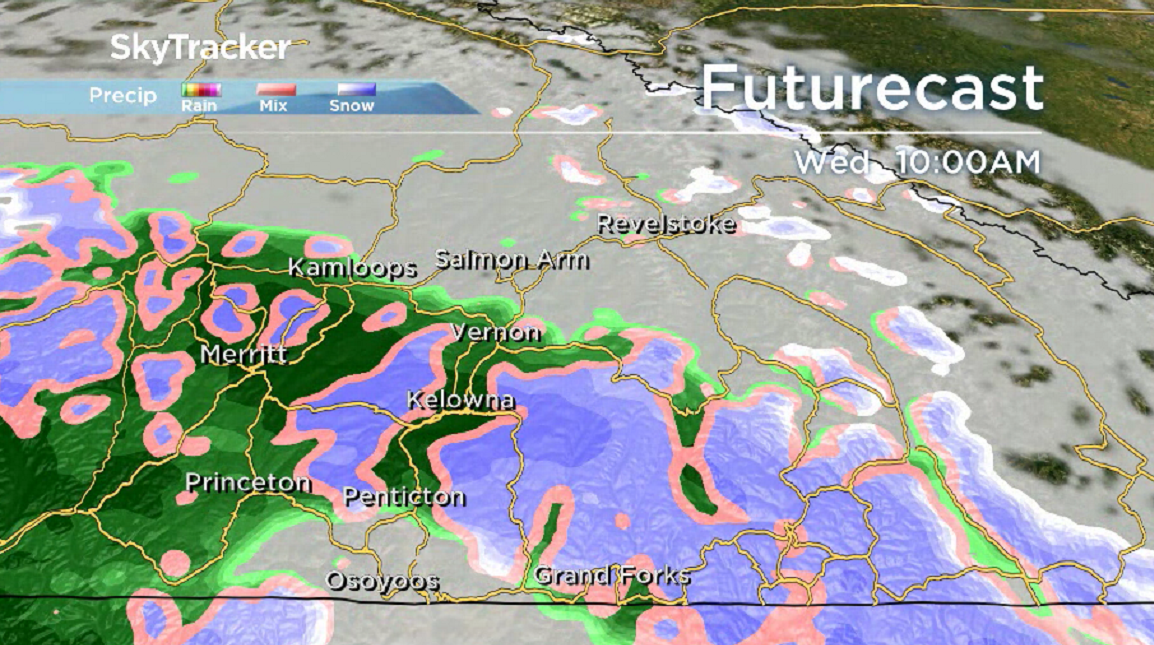 The risk of rain and snow returns to the region on Wednesday.