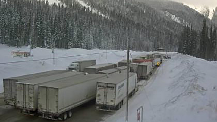 Large section of Trans-Canada Highway closed in B.C.’s Southern Interior