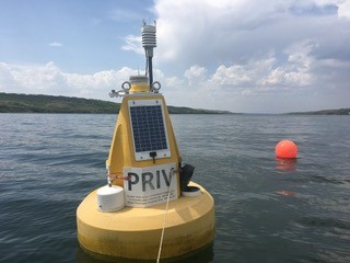 Pictured here is the current buoy in Buffalo Pound Lake that will be replaced in the summer.