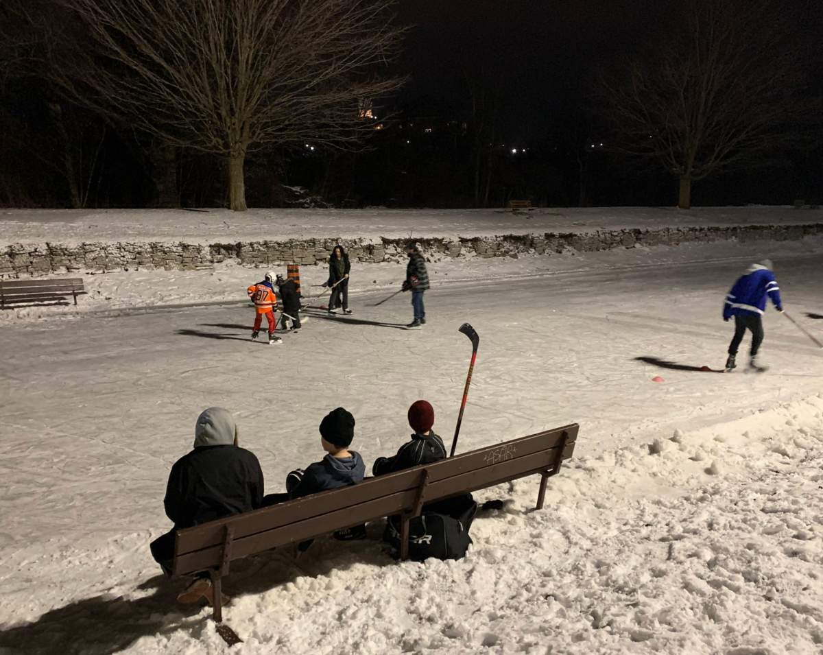 The Trent-Severn Waterway canal in Peterborough is safe for skating.