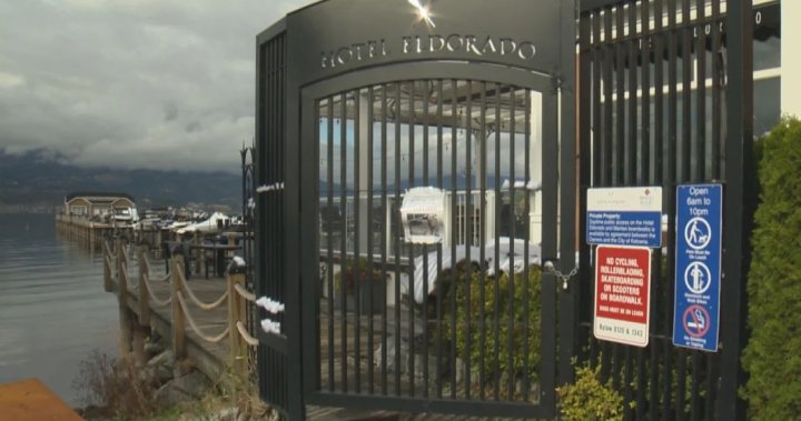 Okanagan Lake boardwalk to remain blocked by restaurant gate