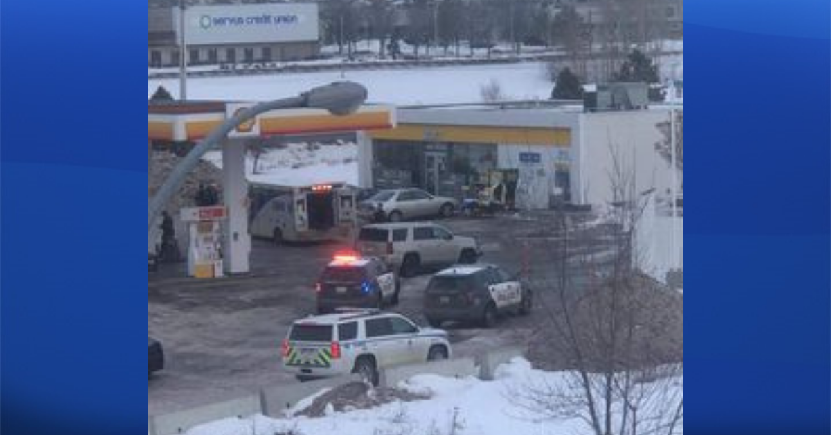Edmonton police are investigating a shooting that took place at the Shell gas station near 48 St. and 142 Ave on Jan. 29, 2022.