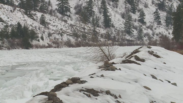 A number of properties along the Similkameen River were under evacuation alert in December due to ice jams.
