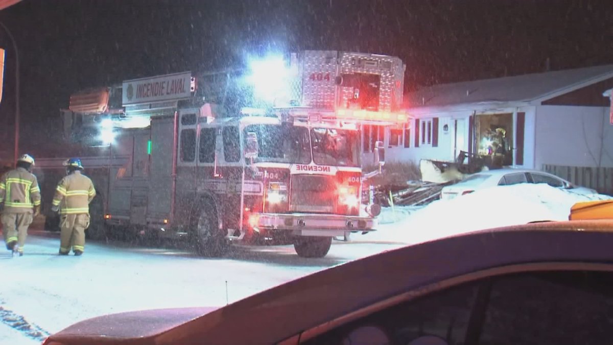 A house fire claims the life of an 80-year-old woman in Laval. Monday, January 24, 2022.