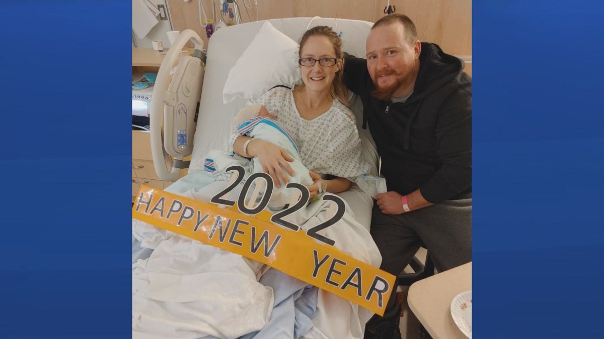 Hudson Raphael Lynn was welcomed into the world at 12:17 a.m. on New Year's Day.