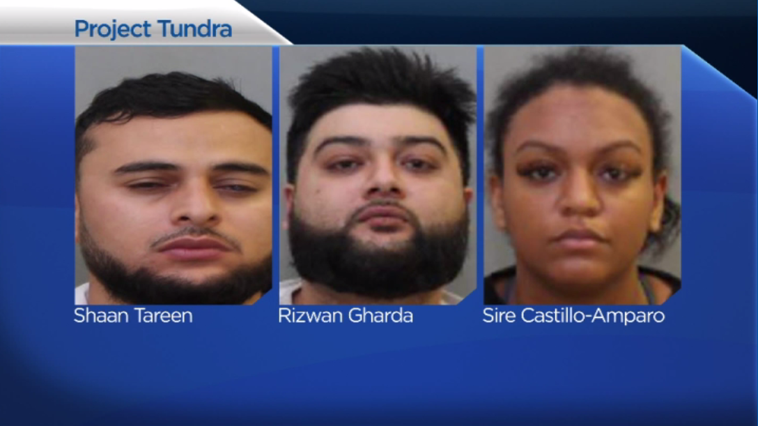 Police say three people were charged in a drug and gun investigation dubbed Project Tundra.