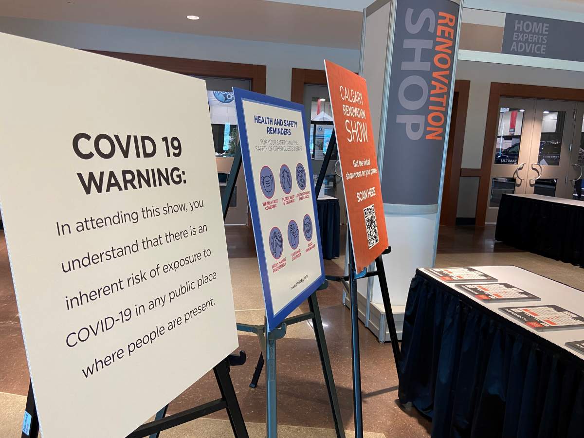 Outside doors of Calgary Renovation Show.