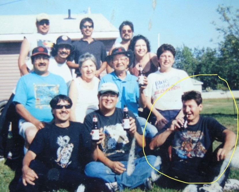 Richard Cada (circled in yellow) pictured with his siblings.