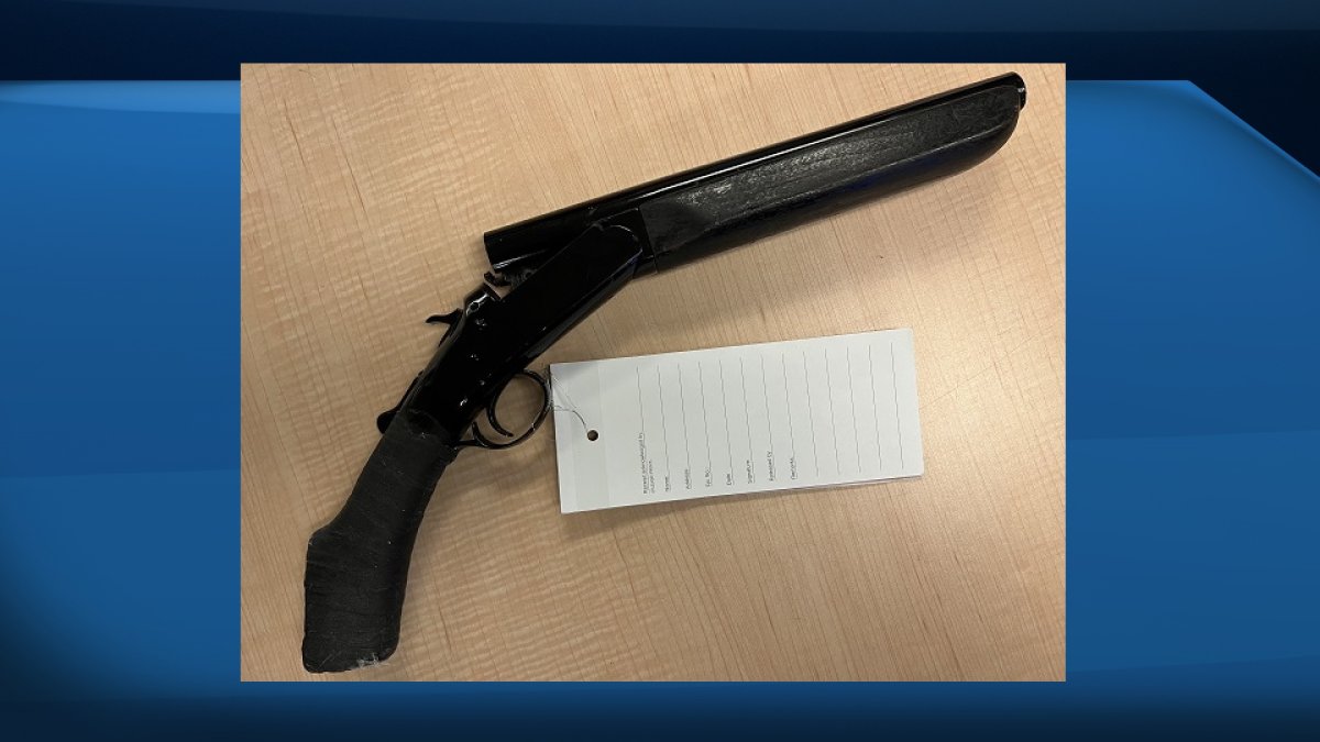 A sawed-off shotgun seized by Kingston Police during a traffic stop on Jan. 6, 2022.