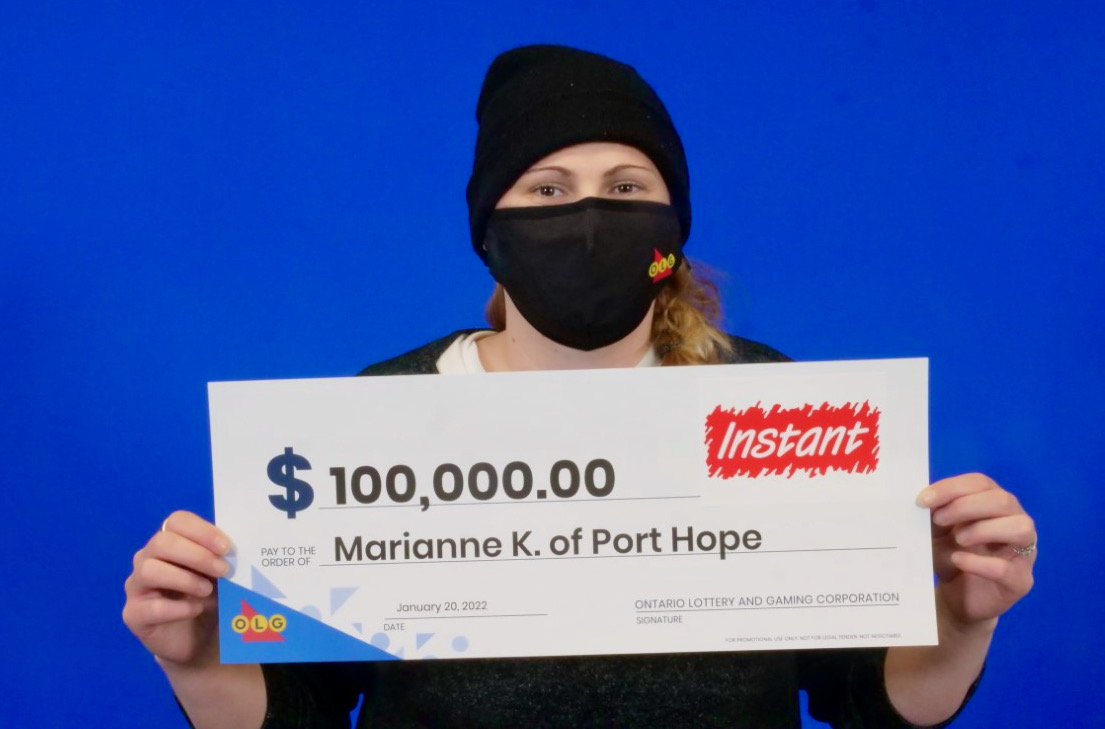 The OLG says a Port Hope woman won $100,000 on a lottery ticket given to her as a holiday gift.