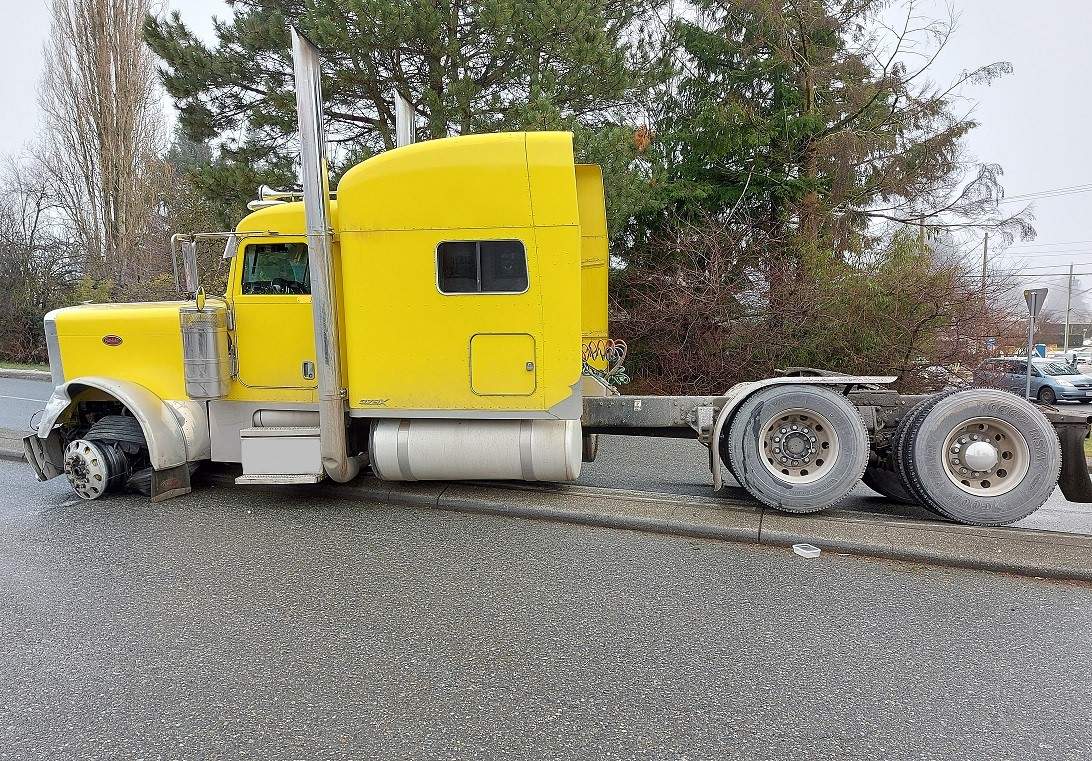 Abbotsford police say an Alberta man is facing multiple charges after allegedly stealing this truck and taking it on a rampage through the eastern part of the city. 