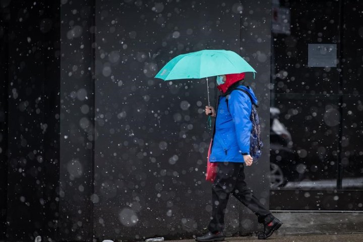 B.C. South Coast could see snow Sunday night, more expected during week