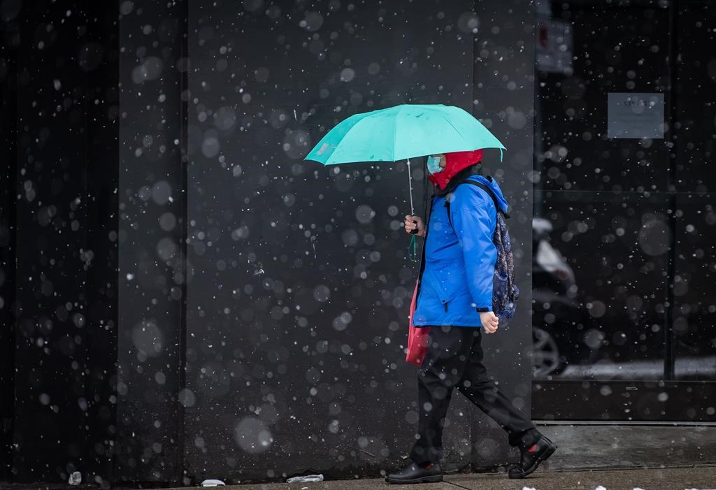 Snow could possibly hit B.C.'s South Coast as early as Sunday night.
