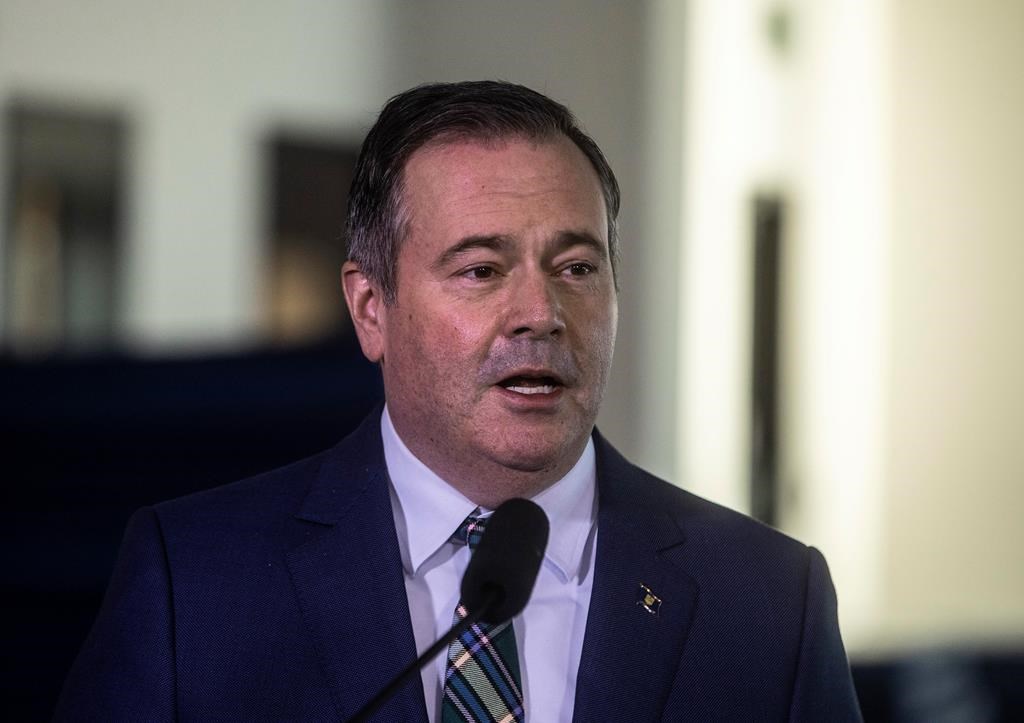 Alberta Premier Jason Kenney, in Edmonton on Wednesday Nov. 17, 2021. THE CANADIAN PRESS/Jason Franson.