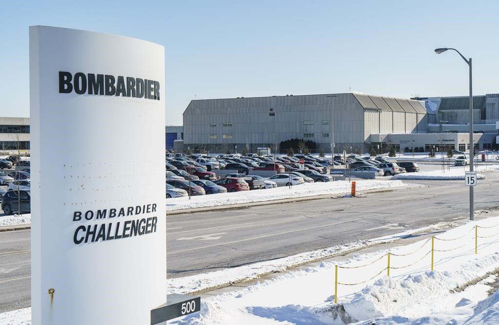 A Bombardier plant is seen in Montreal on Thursday, February 11, 2021.