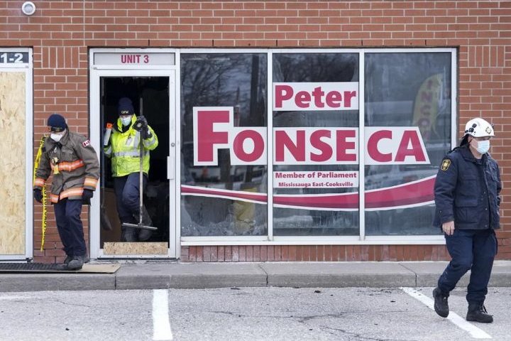 Police make arrest in targeted arson at Mississauga constituency office of Liberal MP