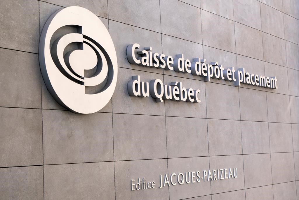 The Caisse de depot et placement du Quebec logo is pictured in Montreal on Thursday, February 20, 2020. 