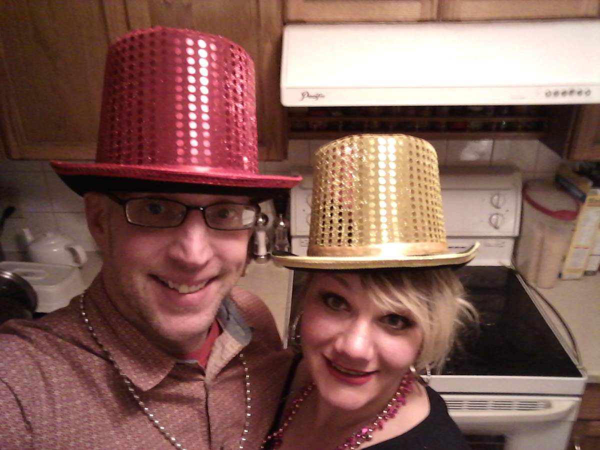 Edmonton couple, Jason Storey and Stasha Vollman Vollman taking a selfie.