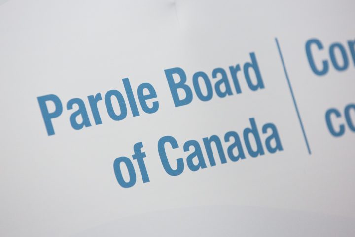 Parole board of Canada during a hearing in Bath, Ont., on Wednesday, Oct., 17, 2018. 