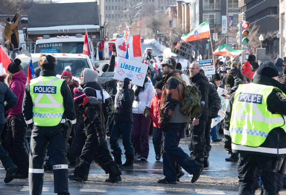 COVID-19: Thousands take part in trucker convoy protest in Quebec City ...