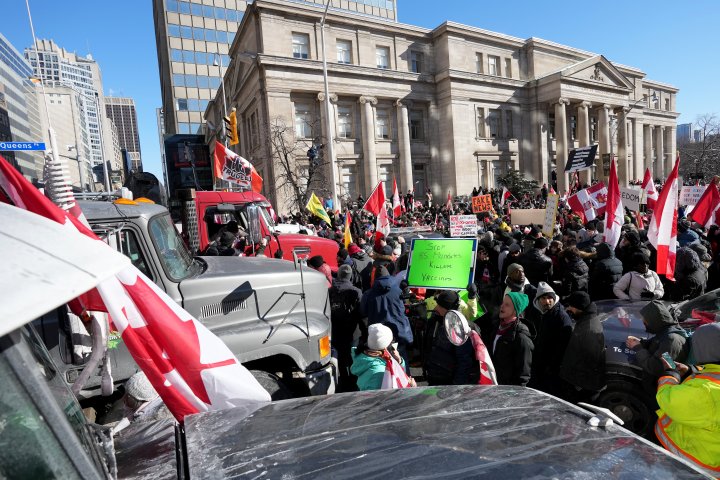 22-year-old man arrested during trucker protest in Toronto: police
