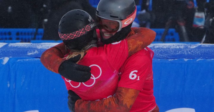 Canada wins first Olympic bronze medal in mixed snowboard cross at Beijing Games