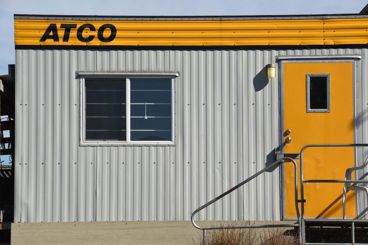 An ATCO trailer in Victoria, British Columbia, July 28, 2020.