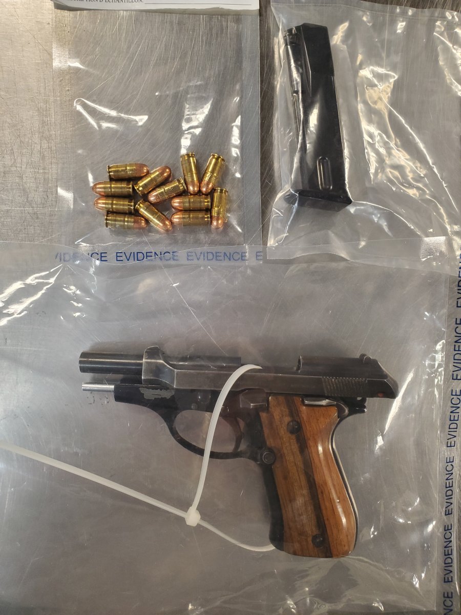 A loaded handgun was taken out of circulation this weekend when a Kelowna Mountie stopped a driver seen using a mobile phone. .