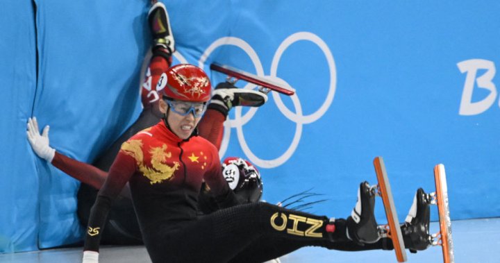 Olympics fans accuse Chinese speed skater of tripping Canadian opponent