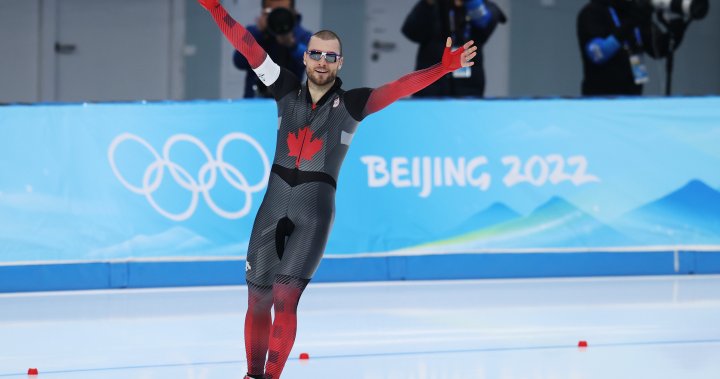 Laurent Dubreuil wins silver for Canada in speed skating at Beijing Olympics