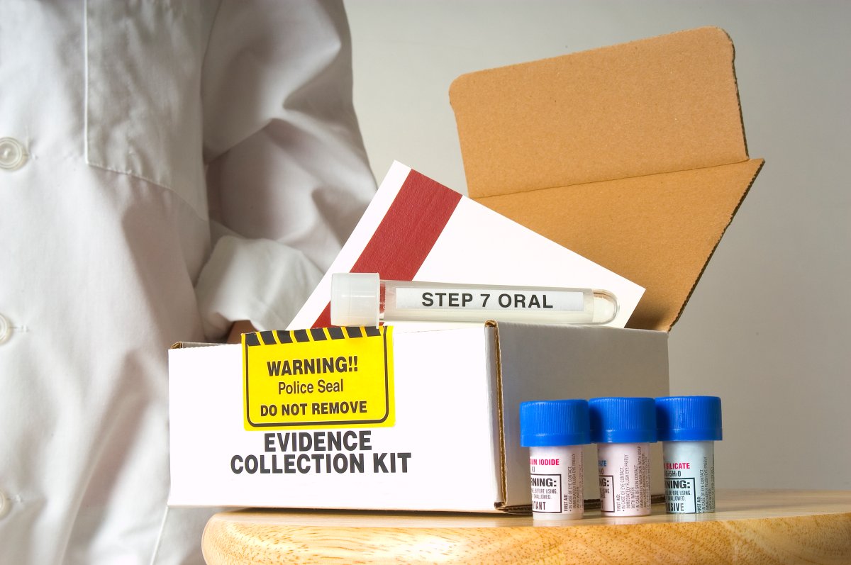 A stock photo of a sexual assault evidence collection kit.