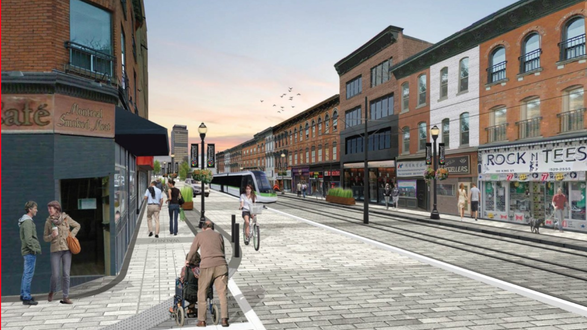 A rendering of Hamilton's LRT project. 